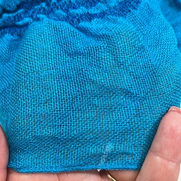 Blue Fuchsia Ruffled Eternity Scarf - Picture 7 of 7